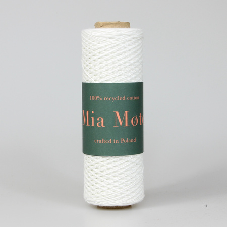 Mia Mote™ / Kordonek / do szydełkowania / Biały White / 3 x 100g