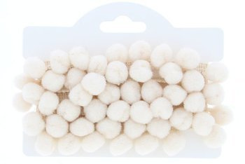 Taśma dekoracyjna z pomponami 20mm Pompon kość słoniowa 10mm