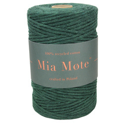 Mia Mote™ Classic Line Sznurek bawełniany skręcany do makramy 3mm emerald