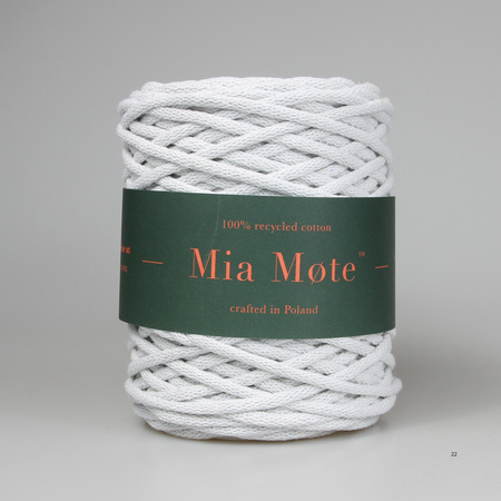 Mia Mote™ / Thinny Line / Sznurek Bawełniany pleciony / Do Makramy / +5mm / Grey White