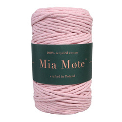 Mia Mote™ Classic Line Sznurek bawełniany skręcany do makramy pink pearl