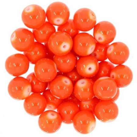 Koraliki Szklane Powlekane Smooth orange 10mm