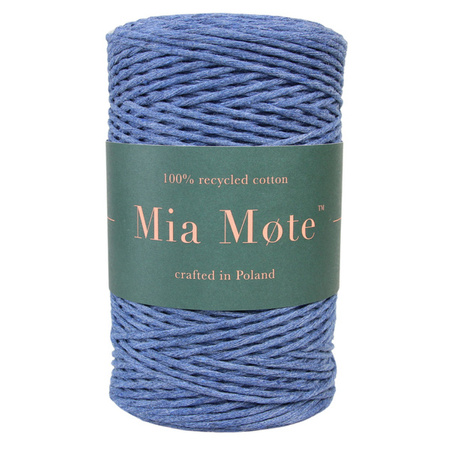 Mia Mote™ Classic Line Sznurek bawełniany skręcany do makramy 2mm lapis lazuli