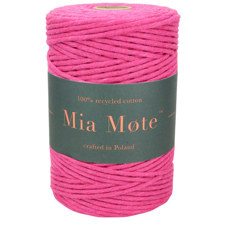 Mia Mote™ Classic Line Sznurek bawełniany skręcany do makramy 3mm radiant orchid