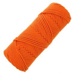 Sznurek bawełniany skręcany linka do makramy orange 3PLY 3mm