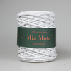 Mia Mote™ / Thinny Line / Sznurek Bawełniany pleciony / Do Makramy / +5mm / Grey White