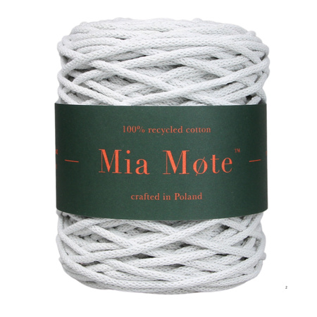 Mia Mote™ / Thinny Line / Sznurek Bawełniany pleciony / Do Makramy / 3mm / Grey White