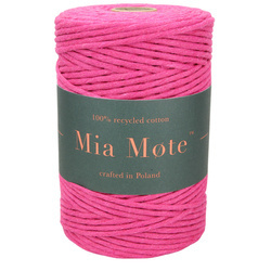 Mia Mote™ Classic Line Sznurek bawełniany skręcany do makramy 3mm radiant orchid