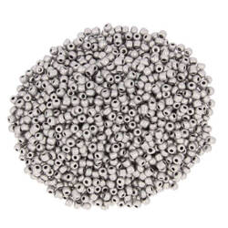 Koraliki paciorki szklane drobne seed beads do beadingu sutaszu 2mm srebrny