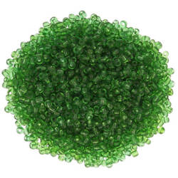 Koraliki paciorki szklane drobne seed beads do beadingu sutaszu 2mm zielony