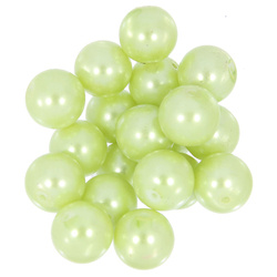 Koraliki szklane perła perełki zielony jasny 14mm