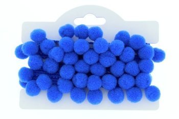 Taśma dekoracyjna z pomponami 20mm Pompon niebieski ciemny 10mm