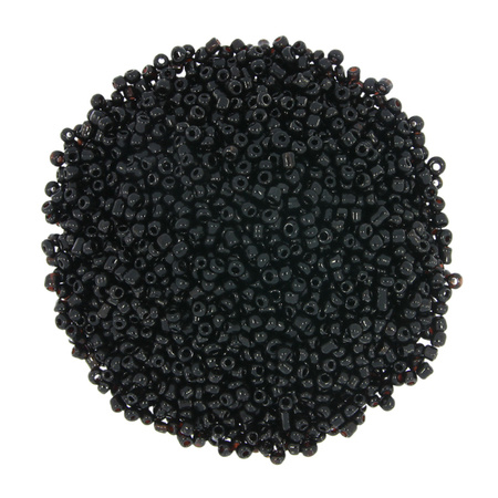 Koraliki paciorki szklane drobne seed beads do beadingu sutaszu 1.9mm black