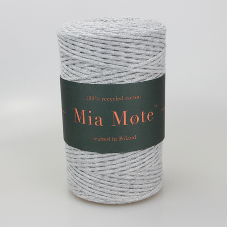 Mia Mote™ Classic Line Sznurek bawełniany skręcany do makramy 2mm basalt grit