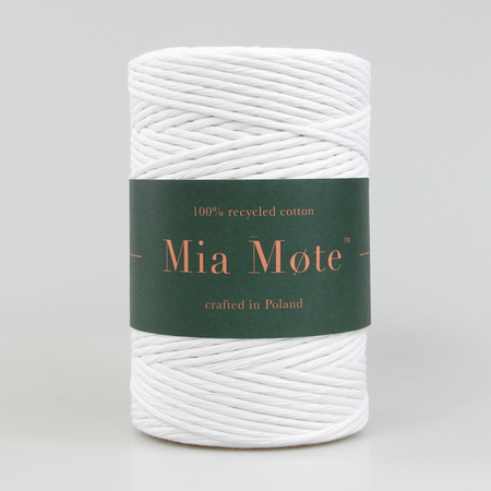 Mia Mote™ Classic Line Sznurek bawełniany skręcany do makramy 2mm chalk