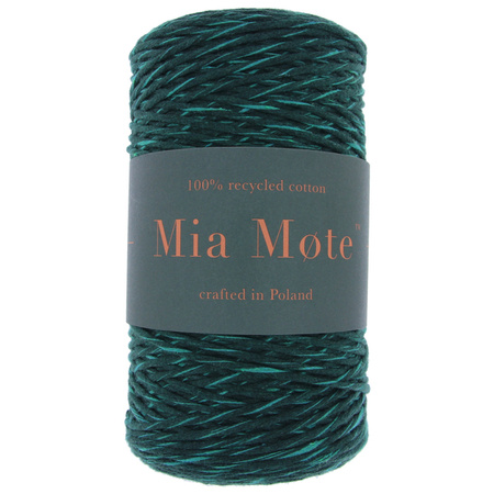 Mia Mote™ Classic Line Sznurek bawełniany skręcany do makramy 2mm heliotrope + malachite green