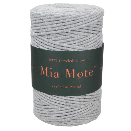 Mia Mote™ Classic Line Sznurek bawełniany skręcany do makramy 3mm basalt grit