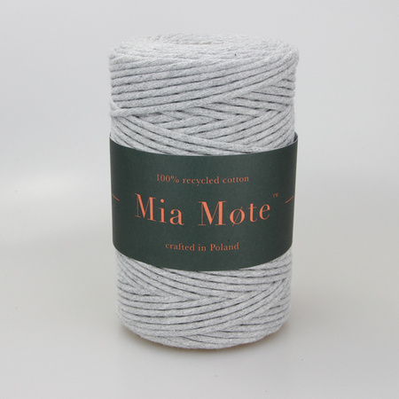 Mia Mote™ Classic Line Sznurek bawełniany skręcany do makramy 3mm basalt grit