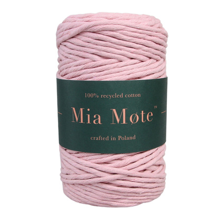 Mia Mote™ Classic Line Sznurek bawełniany skręcany do makramy 3mm pink pearl