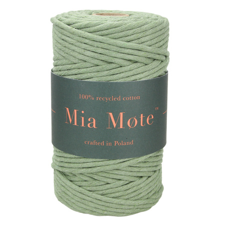 Mia Mote™ Classic Line Sznurek bawełniany skręcany do makramy 5mm green jasper