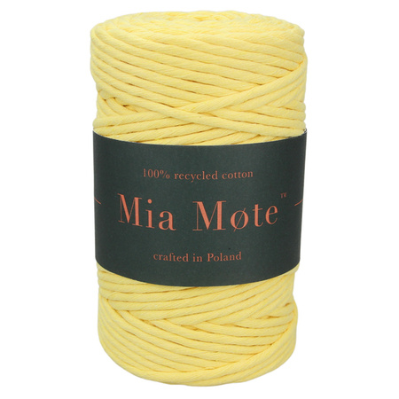 Mia Mote™ Classic Line Sznurek bawełniany skręcany do makramy 5mm yellow calcite