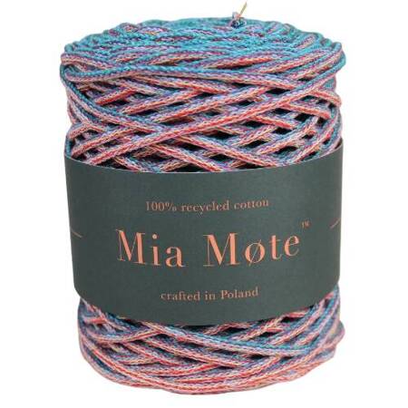 Mia Mote™ Thinny Line sznurek bawełniany 3mm miraże ombre strip bubble gum